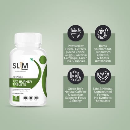 Natural Herbal Fat Burner Tablets  Bottle of 60 Tablets each (Pack of 2)