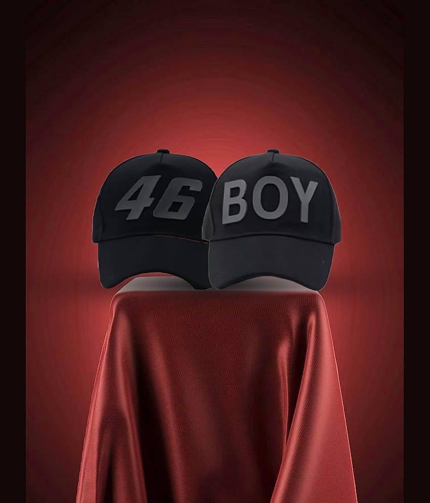 Alamos Pack of 2 Cotton Blend Men's Cap ( Black )