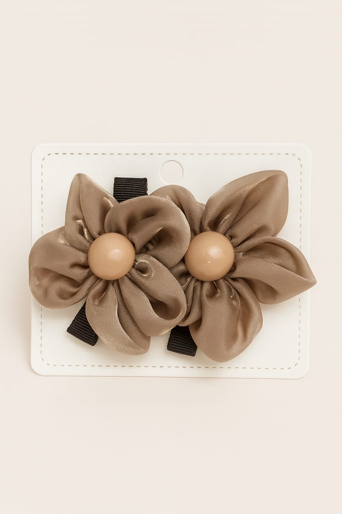Satin Flower Hair Clip 
