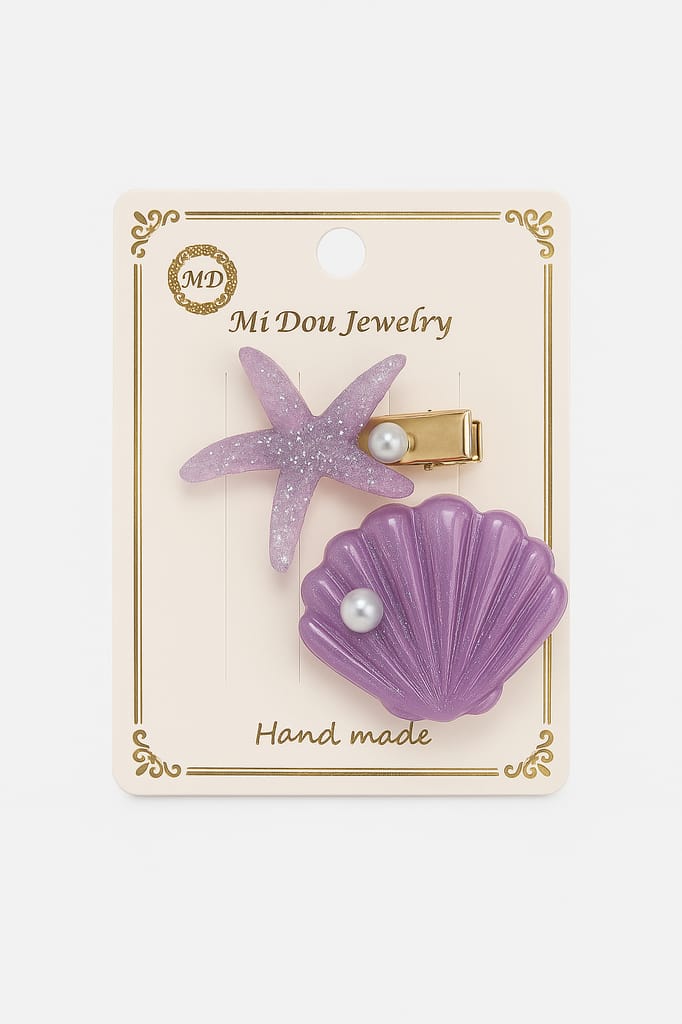 STARFISH & SHELL HAIR PINS