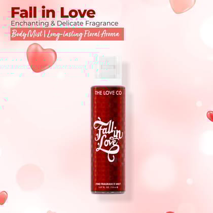 THE LOVE CO Fall In Love Perfume for Women | Long-Lasting Sensual Floral & Woody Fragrance | Luxury Body Mist for Women | Hydrating & Refreshing Scent | 150ml