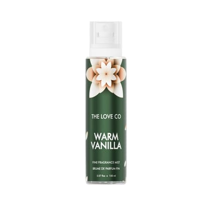 THE LOVE CO Warm Vanilla Body Mist for Women 150 ml | Long Lasting Vanilla Fragrance with Warm & Cozy Vanila Scent | High on Fun | Travel Friendly Perfume Body Spray