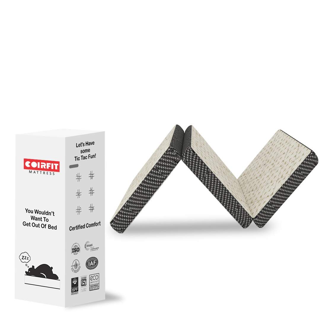 COIRFIT GenX 3 Fold 4 inch Single Bonded Foam Mattress (L X W: 72 inch X 42 inch)