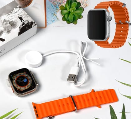 Ultra Series T800 Smartwatch: Men's & Women's Smartwatch with Bluetooth Call, Wireless Charging, Fitness Bracelet, Large 49mm Screen - Smartwatch DW88