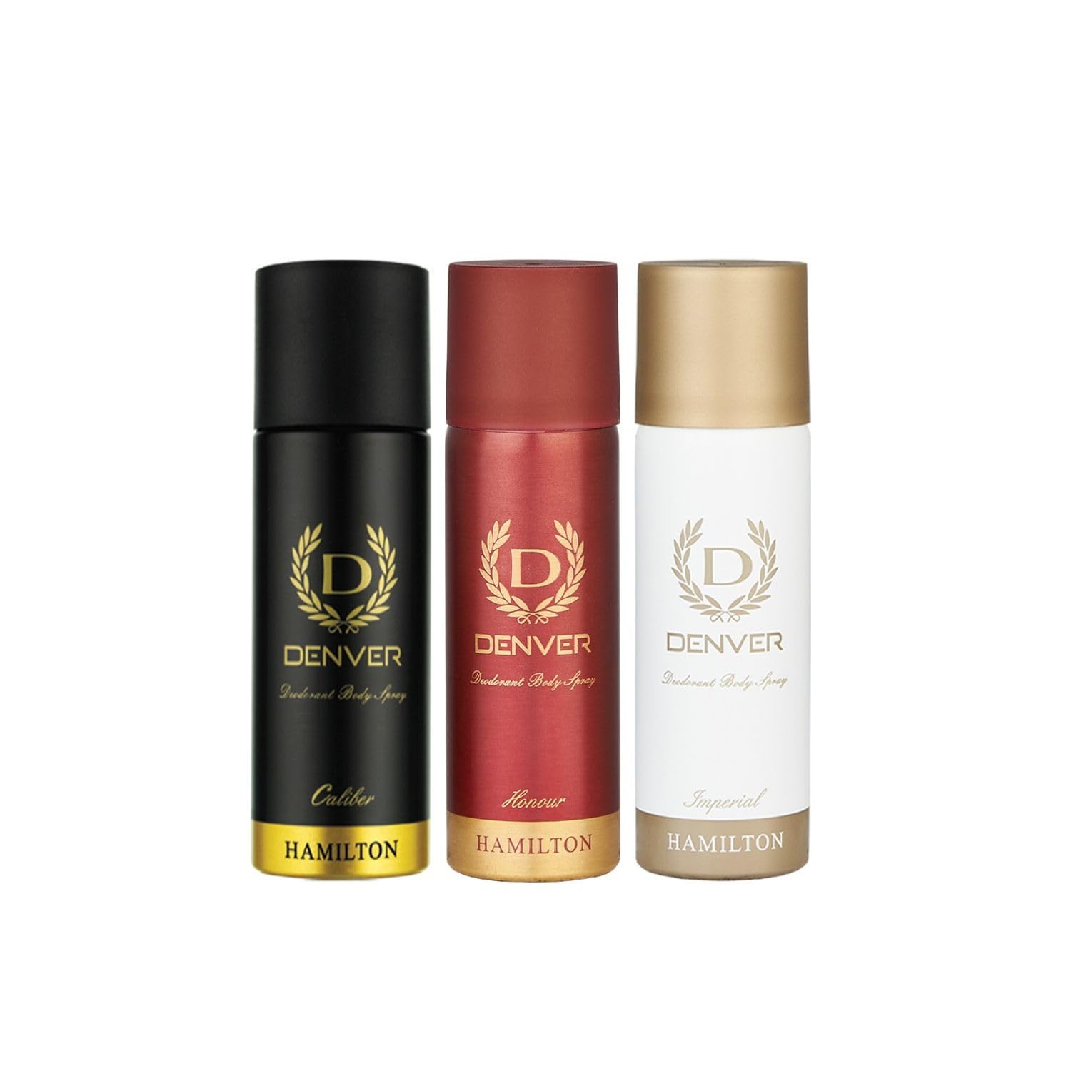 Denver Deodorant Body Spray Trio Pack - Caliber, Honour, Imperial (50ml Each)
