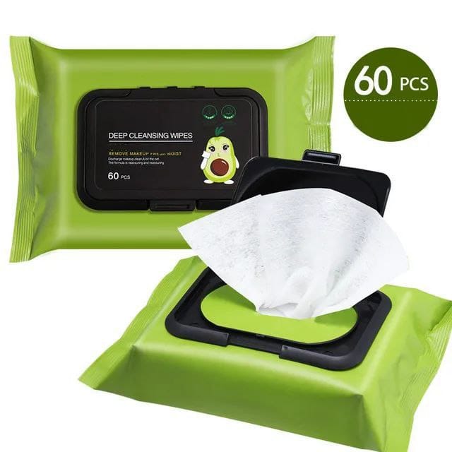 Deep Cleansing Makeup Remover Wipes (60 Pcs)