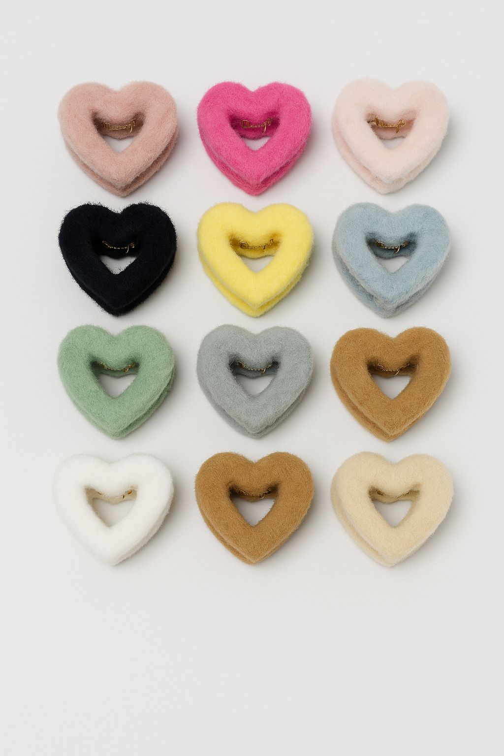 Heart Shape Fur Hair Claw