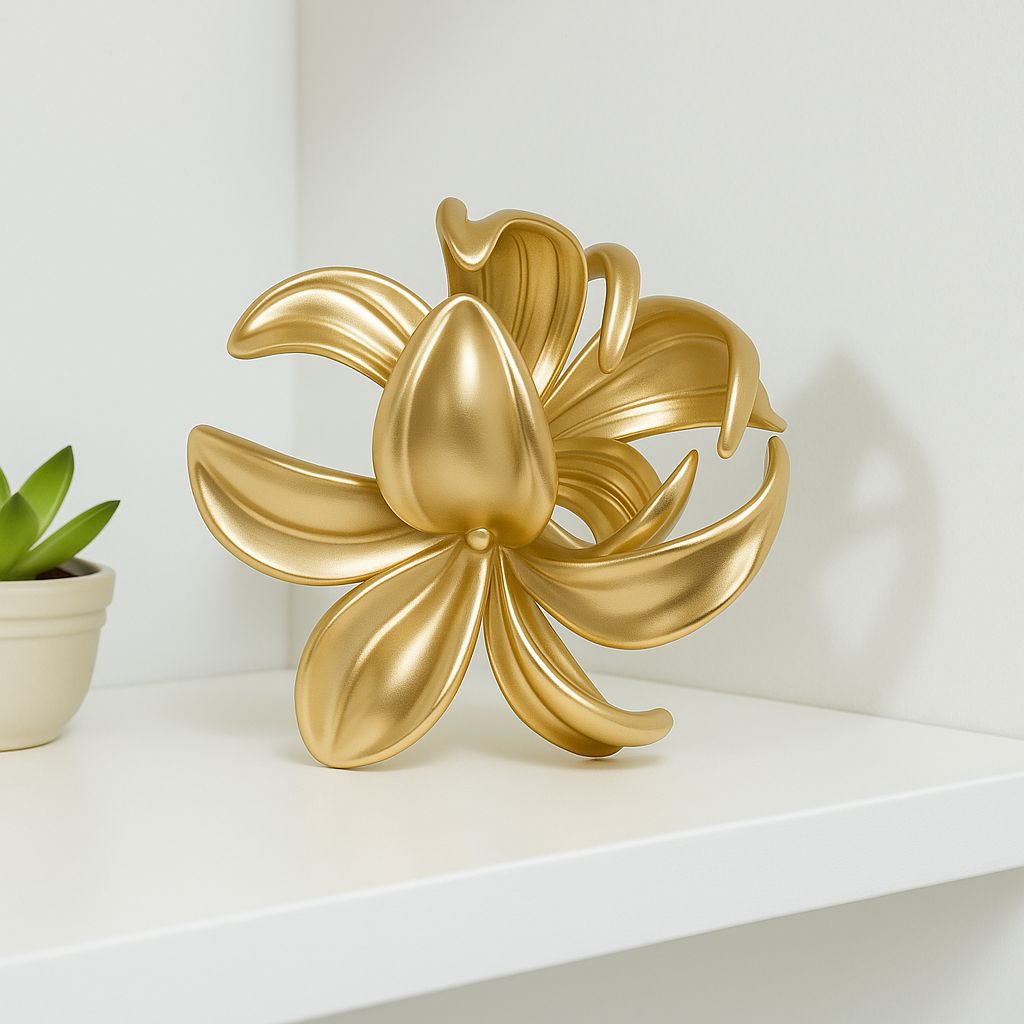 Metallic Mini Flower Claw Clip 