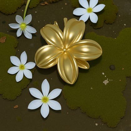 Metallic Mini Flower Claw Clip 
