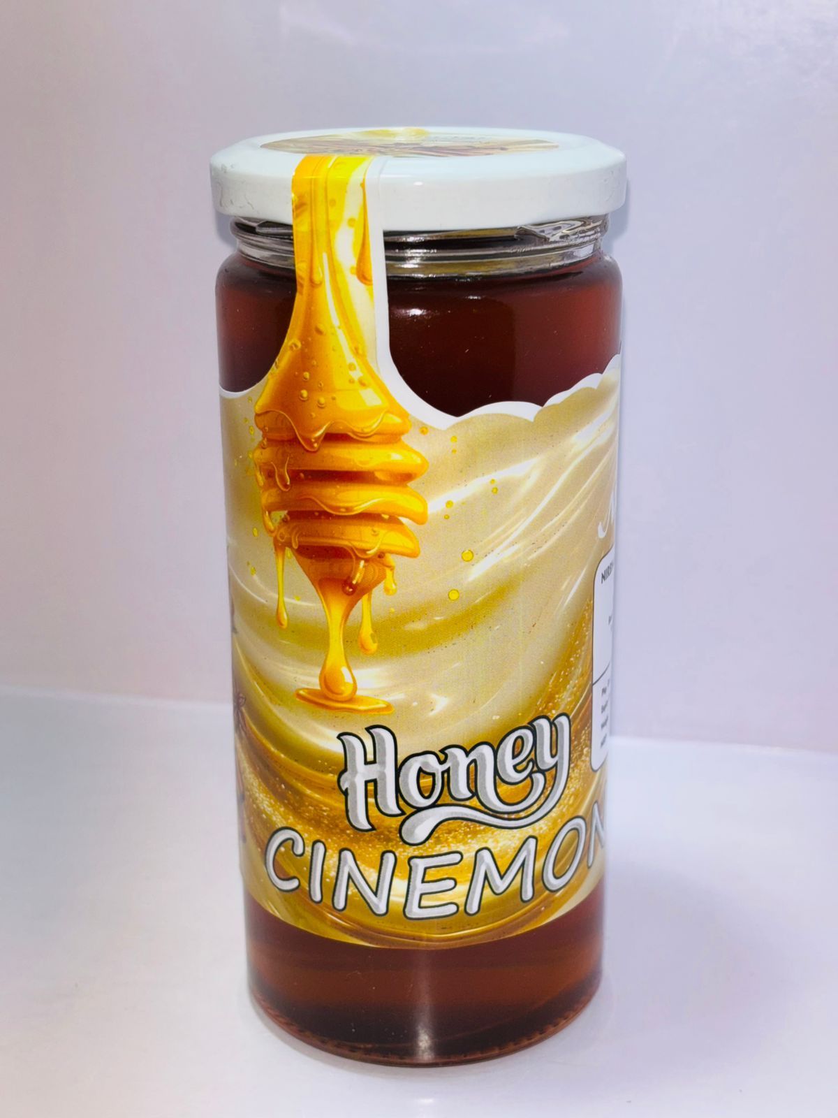 Honey Cinnamon Infused Natural Sweetener Jar - Rich, Aromatic & Versatile