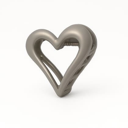 Metallic Mini Heart Claw Clip
