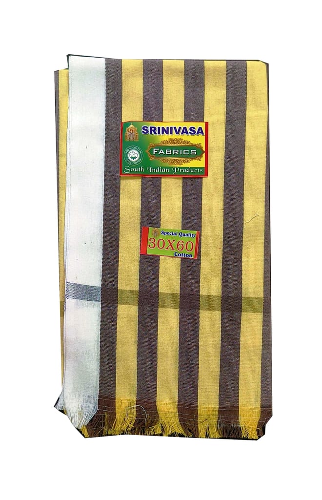 SRINIVASA Special Quality 100% Cotton Towel 30x60 with Stripes