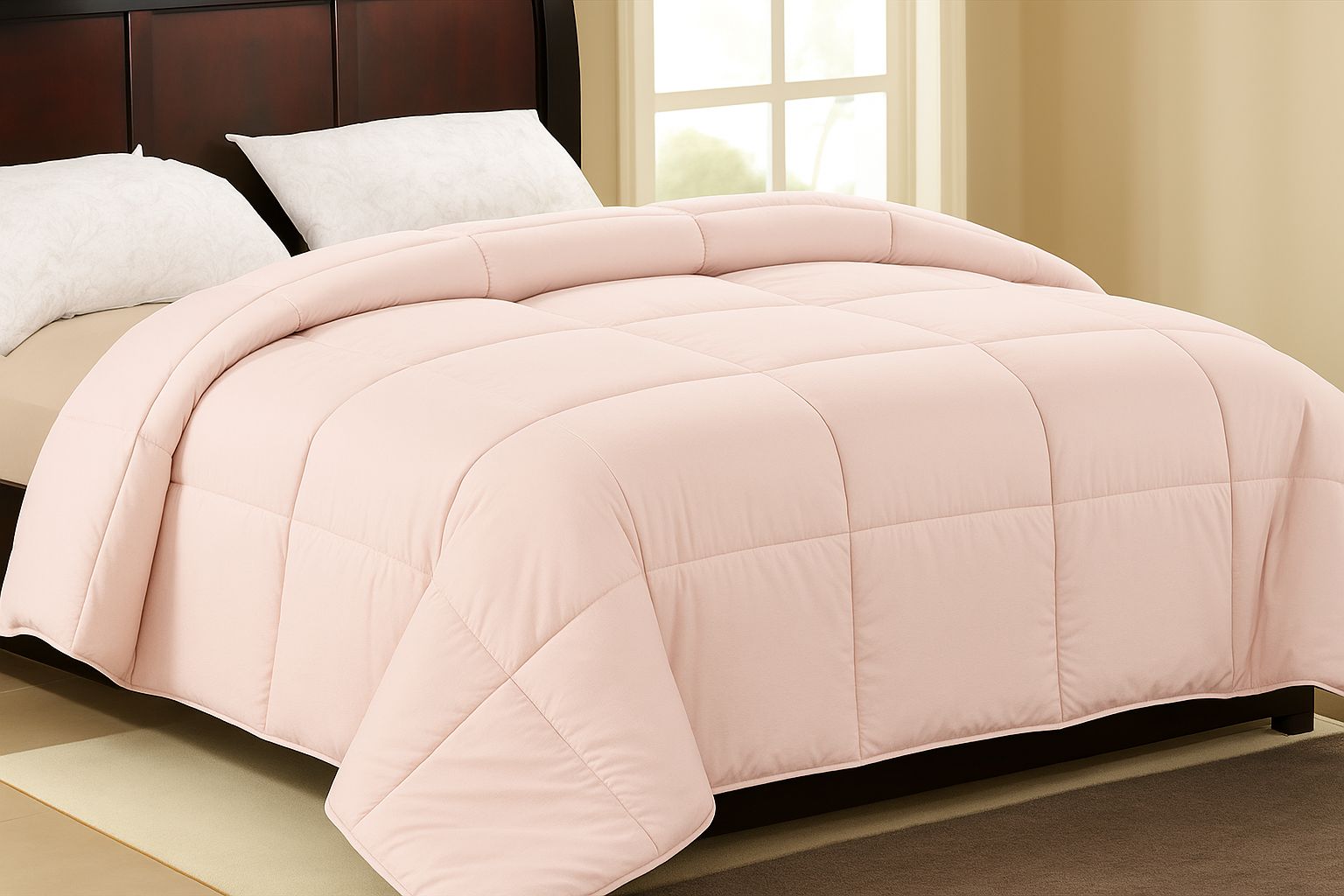 CoolBreeze All Weather A/C Comforters Quilts pink  By Orchid Homez 200GSM (254x244 cm)