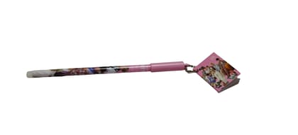 K-Pop Themed Pink Pen with Mini Notebook Keychain