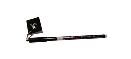 BTS Themed Pen with Mini Notebook Keychain - Black