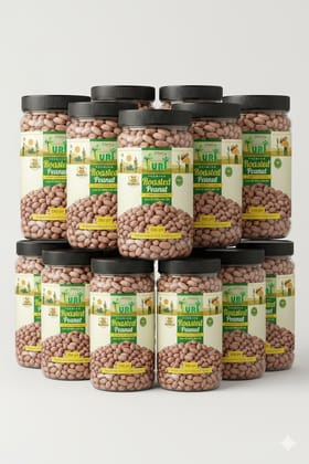 Turf Fresh Roasted Salted Jumbo Peanuts | Premium Khari Sing from Bharuch Gujarat | Crunchy Mungfali Dana Namkeen | Spicy Chakna Snack [Grade A Protein-Rich Healthy Peanuts] (Jalsa Travel Pack – 150g x 10 jar)