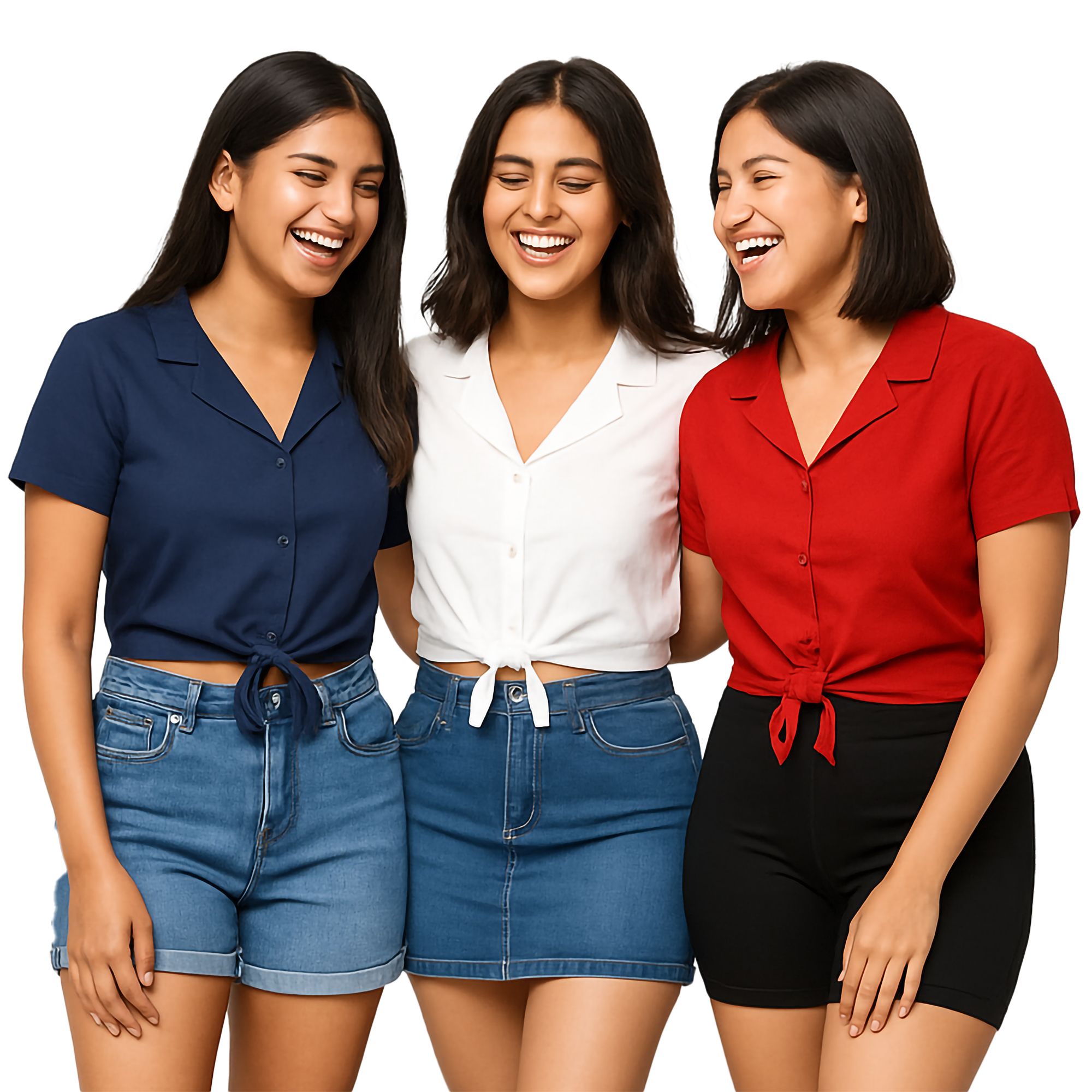 EqualLife Crop Top Shirts-Women-Soft Breathable-Set of 3 - EQCT9001S3