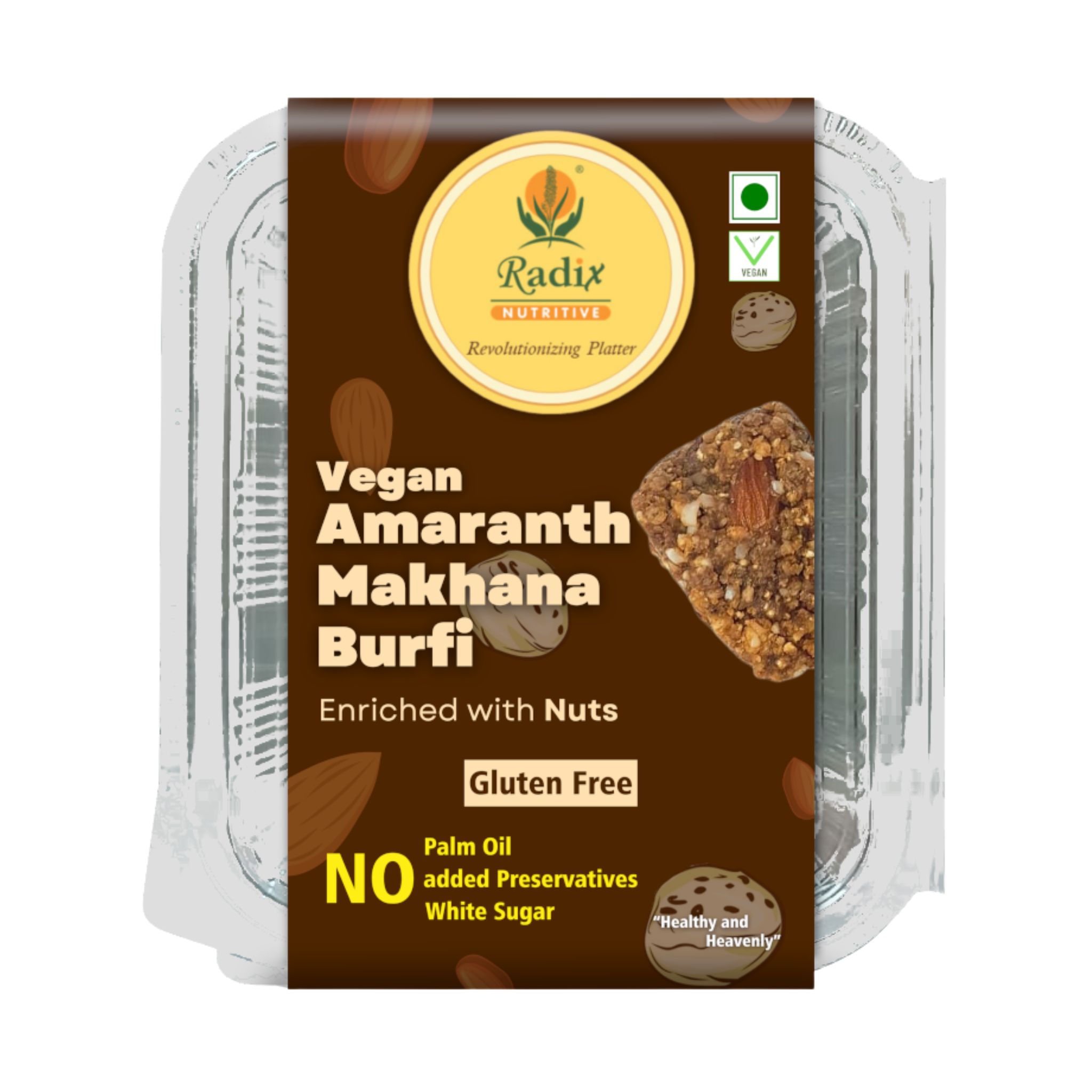 Amaranth Nut Burfi Enriched with Makhana by Radix Nutritive® Gluten-free