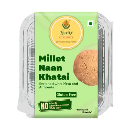 Radix Nutritive® Gluten-free Naan Khatai Millet Cookies. Veg. 200 gms