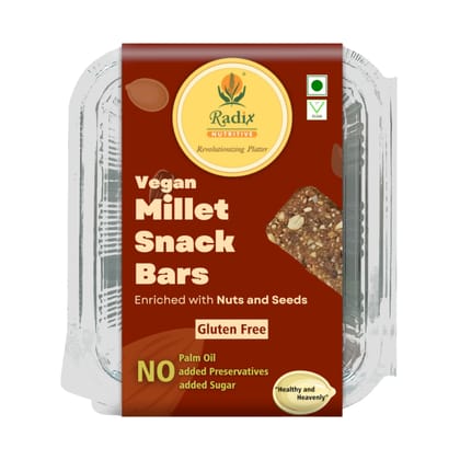 Radix Nutritive® Gluten-free Vegan Millet Snack Bar. Veg. 250 gms. Natural Product