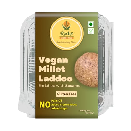 Radix Nutritive® Gluten-free Vegan Millet Laddoos. 200 gm. Veg. Natural Product