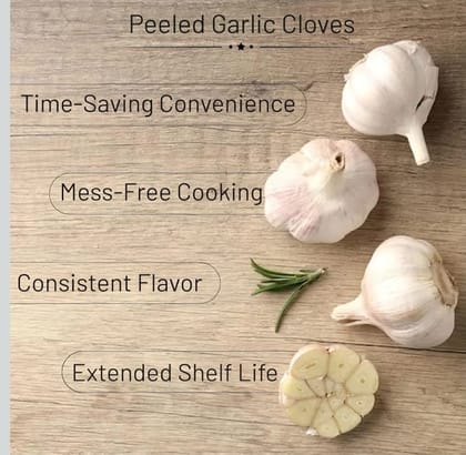Fresh Peeled Garlic |  White Garlic Clove | Garlic Peeled 500 grams
