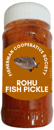 Rohu Fish Pickle | 250gm | Fresh & Spicy | Hygienically Packed. | No Preservatives | 100% Natural