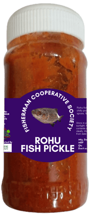 Rohu Fish Pickle | 250gm | Fresh & Spicy | Hygienically Packed. | No Preservatives | 100% Natural