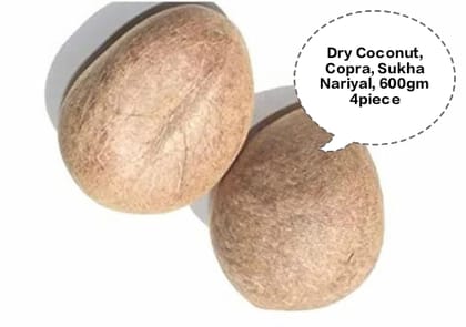 Dry Coconut (Copra/Khopra) – Desiccated Sukha Nariyal, 600g Pack of 4 Pieces