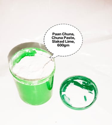 Paan Chuna, Slaked Lime Paste, Edible Lime for Paan, Calcium Hydroxide Paste, Kattha Chuna Mix 600gm