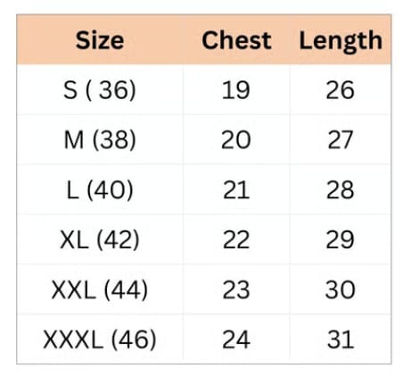 Size Guide Size Guide
