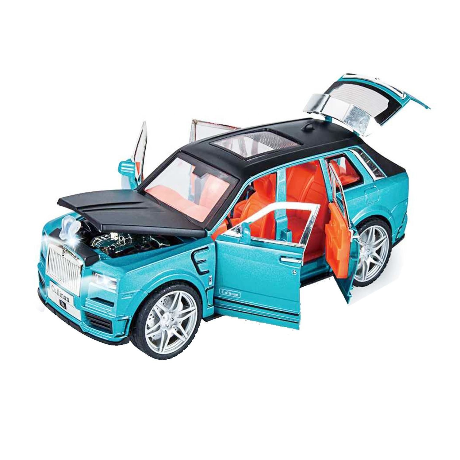 KTRS ENTERPRISE 1:24 Rolls Cullinan Maisha Sharp Sound and Light Back Car Children's Toy Simulation Alloy Car Model