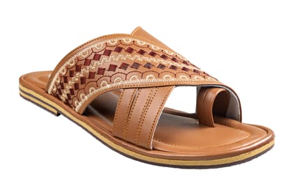 Titas Gents Tan Wedding Chappal-Tan / 5