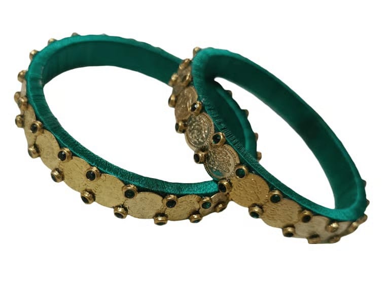 Green Silk Thread Bangles
