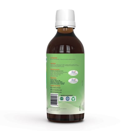 Dr. Patkar's ACV HRT Apple Cider Vinegar with Mother of Vinegar, Garlic, Ginger, Lemon, Honey, Raw & Unfiltered, 200 ml Amber Glass Bottle