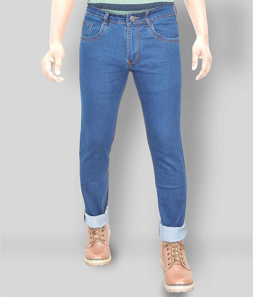 plounge - Light Blue Denim Regular Fit Men's Jeans ( Pack of 1 )