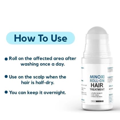 Minoxi Roll-On Hair Growth Serum – Treatment for Dry, Damaged, Curly Hair – Anti-Frizz, Scalp Nourishing, Supports Thicker, Fuller Hair – Easy Roll-On...