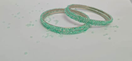Light Green Bead Bangles 
