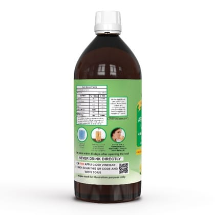 Dr. Patkar's Apple Cider Vinegar with Ginger, Garlic, Lemon, & Honey| Amber Glass Bottle | (500ml) | Raw & Unfiltered for Support Heart Health, weight, Immunity & Digestion Management