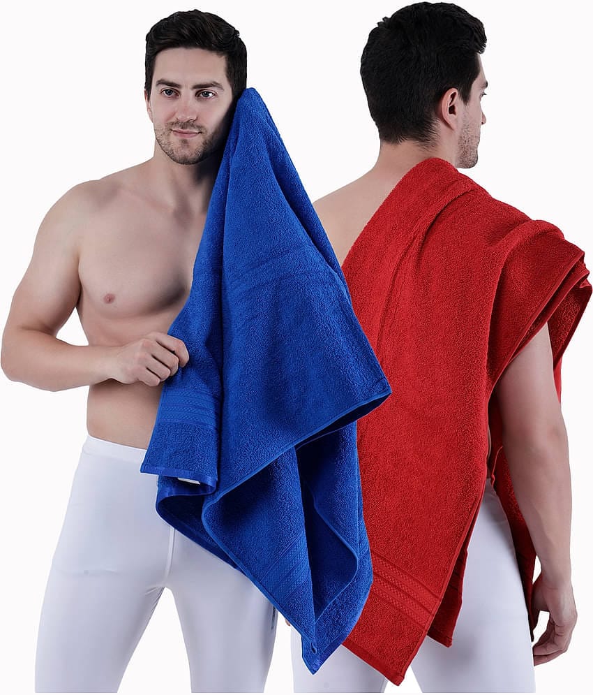 Dollar Cotton Striped 500 -GSM Bath Towel ( Pack of 2 ) - Multicolor