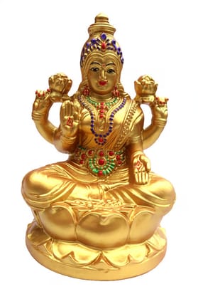 Golden Goddess Lakshmi Idol for Pooja & Home Decor
