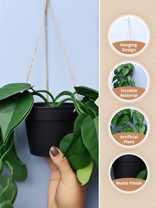 Green Hanging Planter - Cylindrical Shape