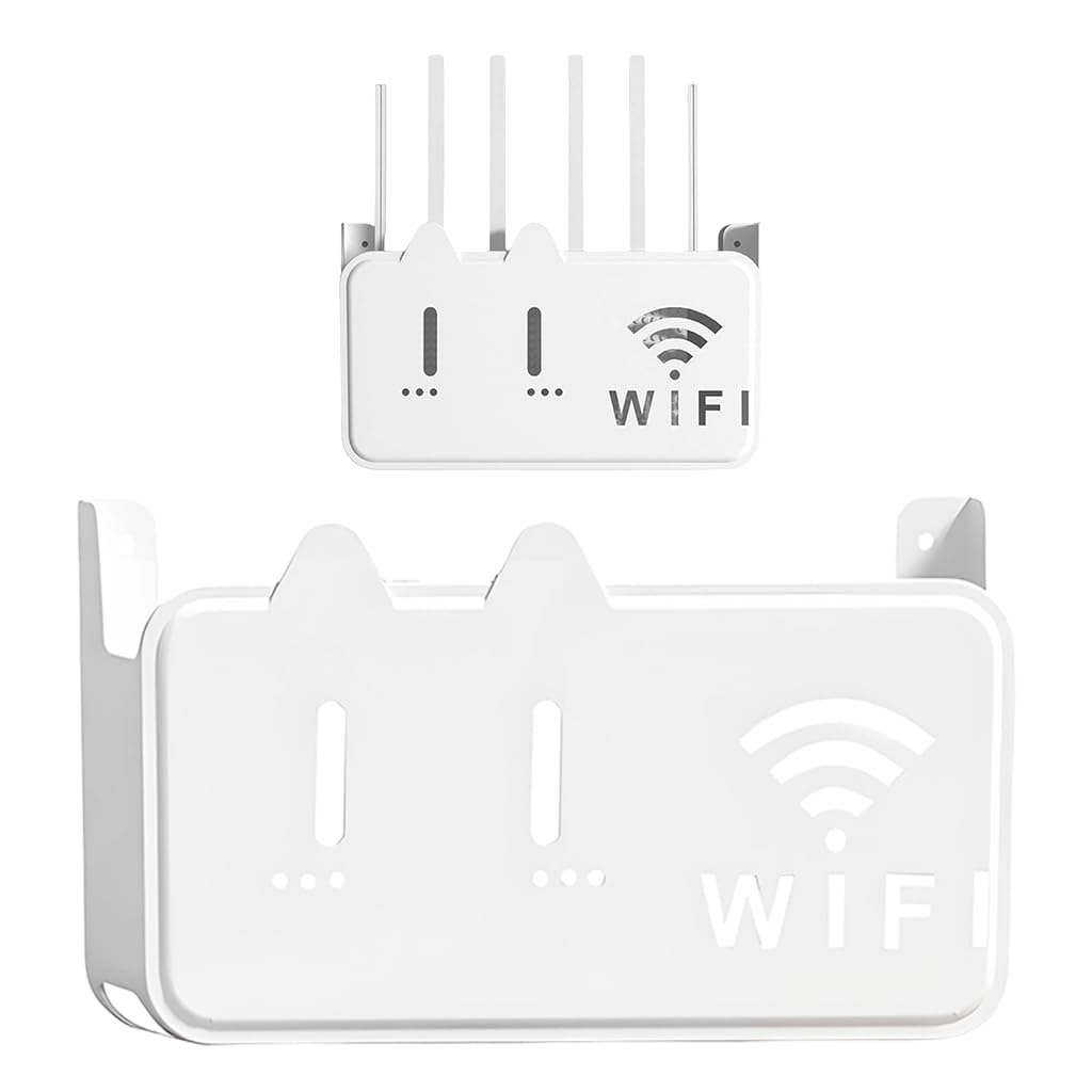 White WiFi Router Box Wall Mount with great Design