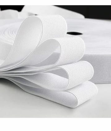 Braided Elastic Band white Elastic (1 inch 30Meters.white) Cord Heavy Stretch High Elasticity Knit Elastic Band, Ideal for Tailoring Sewing, Fashion Designing, Boutique