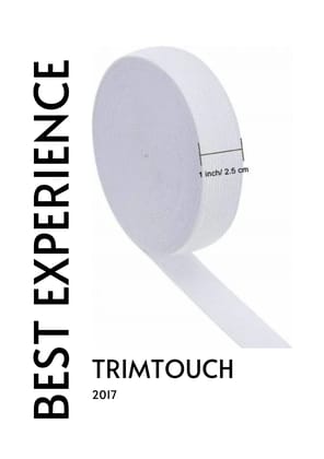 Braided Elastic Band white Elastic (1 inch 30Meters.white) Cord Heavy Stretch High Elasticity Knit Elastic Band, Ideal for Tailoring Sewing, Fashion Designing, Boutique