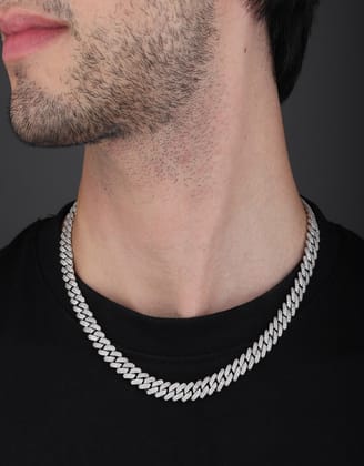 Miami Iced Out Cuban Chain 9mm-20 Inches / Silver