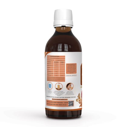 Dr. Patkar's Apple Cider Vinegar with Ginger, Garlic, Lemon & Arjuna (ACV HRT PLUS) + Formula Morning Detox Tonic Heart, Immunity & Digestion Support 200 ML (Pack of 1)