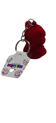Red Teddy Bear Keychain for Keys & Bags