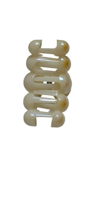 White Butterfly Hair Claw Clip with Orange Speckles