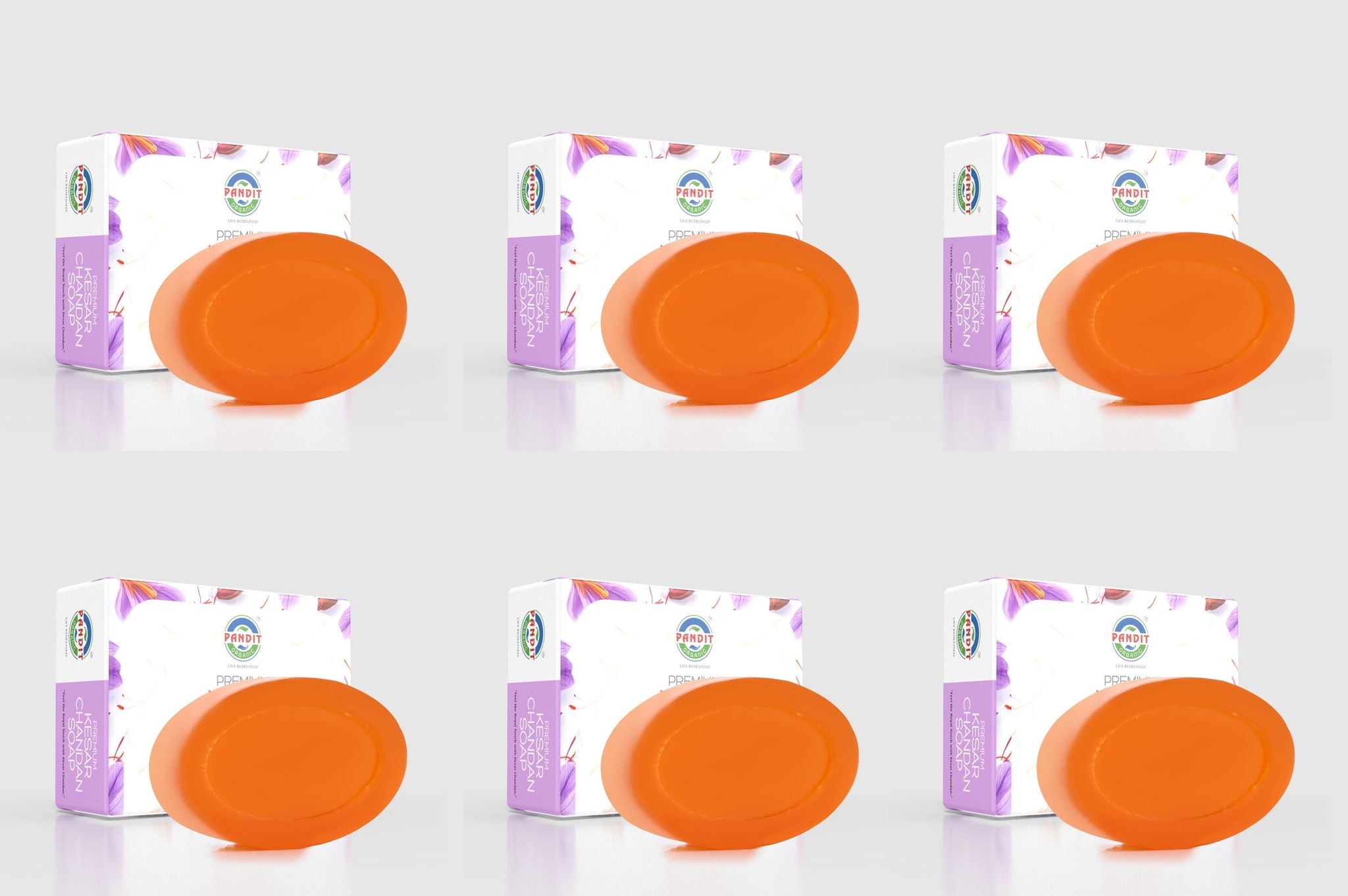 Pure Kesar Chandan Organic Handmade Soap Bar (Value Pack - 100 g) – Cold-Pressed Oils, Glycerin & Natural Botanicals, Sulfate & Paraben Free, Ayurvedic Herbal Cleanser for All Skin Types – Cleansing & Moisturizing